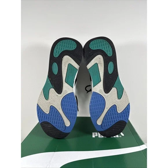 Puma RS-Fast Mix‎ Star Sapphire White Black Teal Size 12 Men's 375641_02 Sneaker